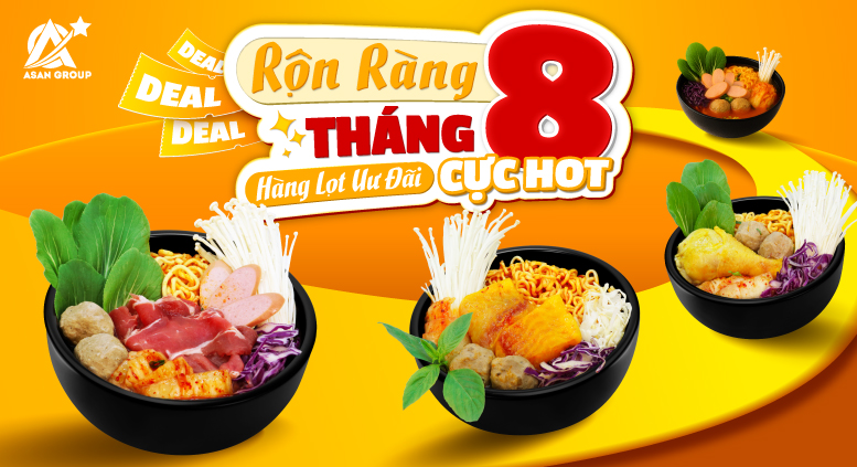RỘN RÀNG THÁNG 8 – HÀNG LOẠT ƯU ĐÃI CỰC HOT TẠI ASAN & HAGU